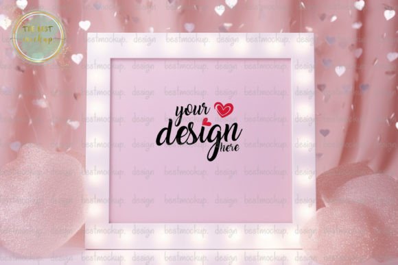 Download Lights Valentine Pink Frame Mockup - Pink frame Collection