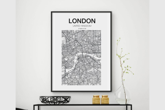 Download London Map Print Wall Art Home Decor - Premium Resources
