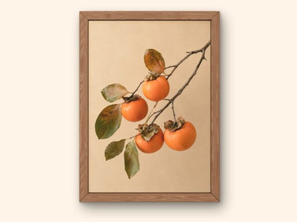 Download Persimmon Branch Still Life Beige - Still life Collection